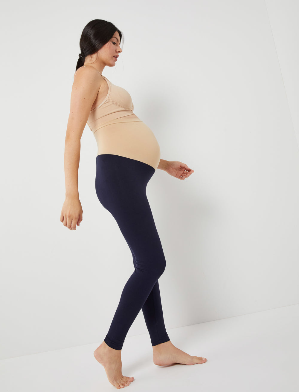 CRAZY CHICK Ladies Maternity Over Bump Stretchy Adjustable Full Ankle  Length Leggings (20 - ShopStyle Girls' Trousers