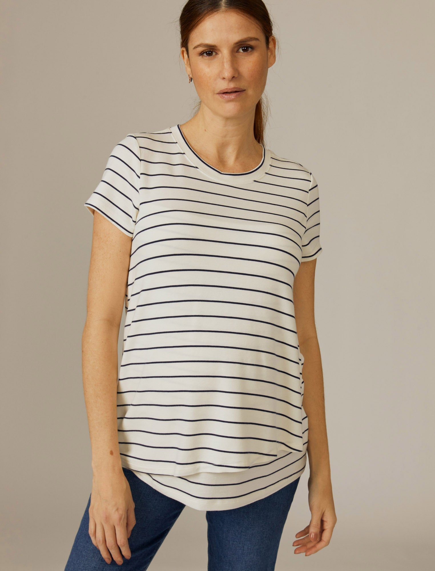 Image of Pull Over Crew Neck Nursing Tee