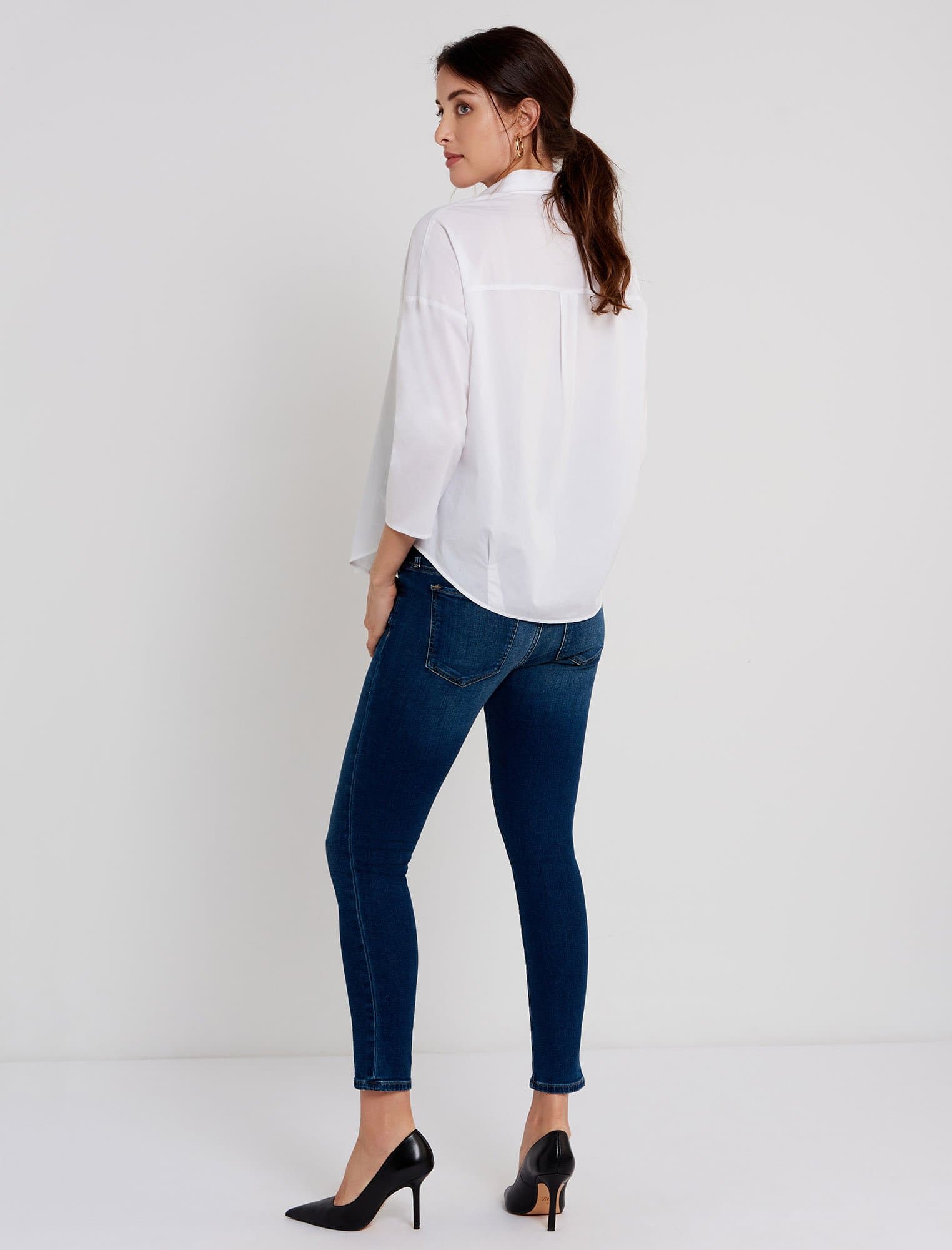 J Brand, J Brand Side Panel Mama J Super Skinny Maternity Jeans in  Seriously Bl