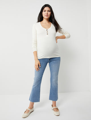 New* Taupe Straight Leg J. Brand Maternity Jeans for A Pea in the