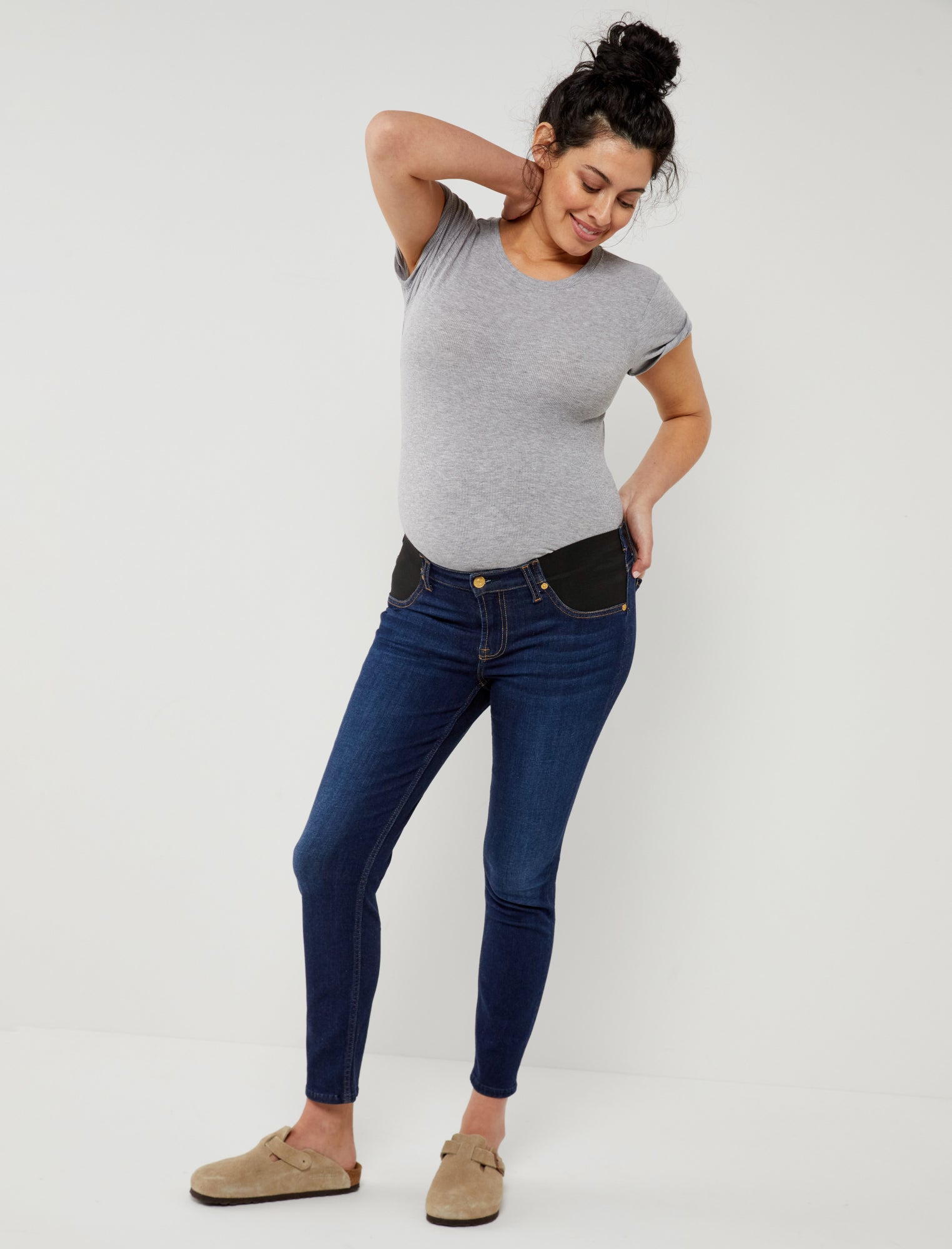 Frame Le High Raw Hem Straight Leg Maternity Jeans - A Pea In the Pod