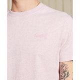 Superdry Vintage Logo Emb Tshirt - Pale Pink Marl