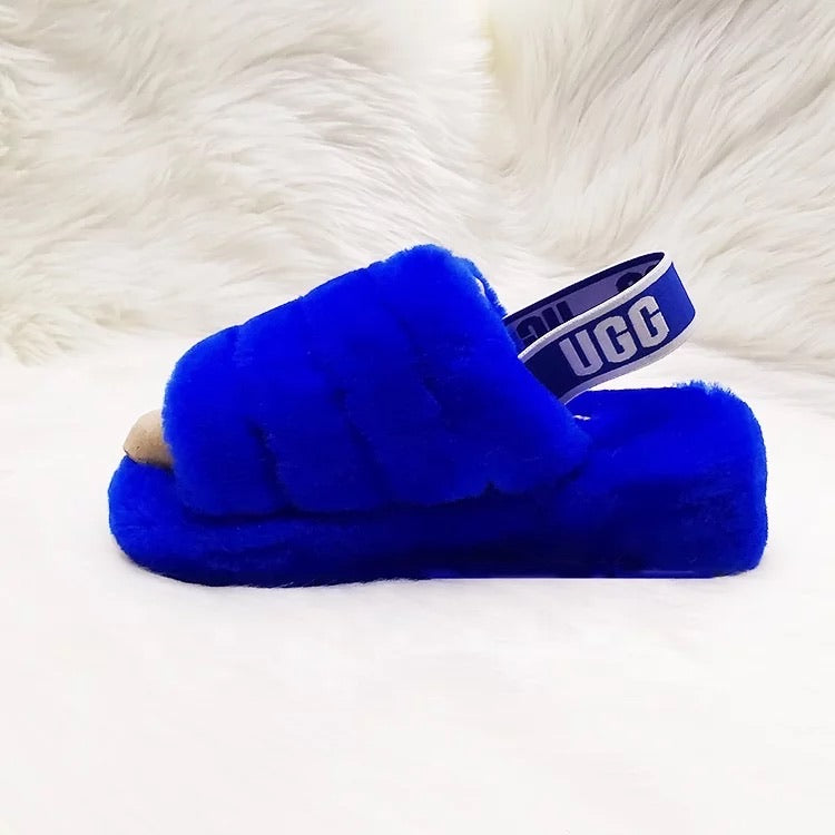 royal blue ugg slides