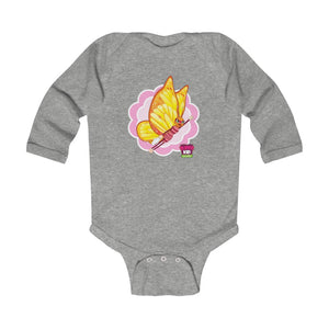 Infant Long Sleeve Bodysuit with Super B! The Try, Try Butterfly & tissue! - ARTSY STYLE