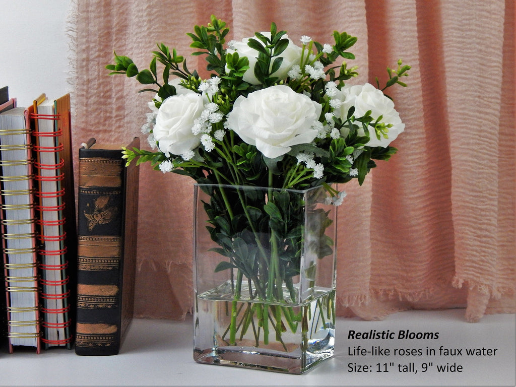 Silk flower arrangement, TALL, artificial, pussy willow, branches, gla –  Sharon Nagassar Designs