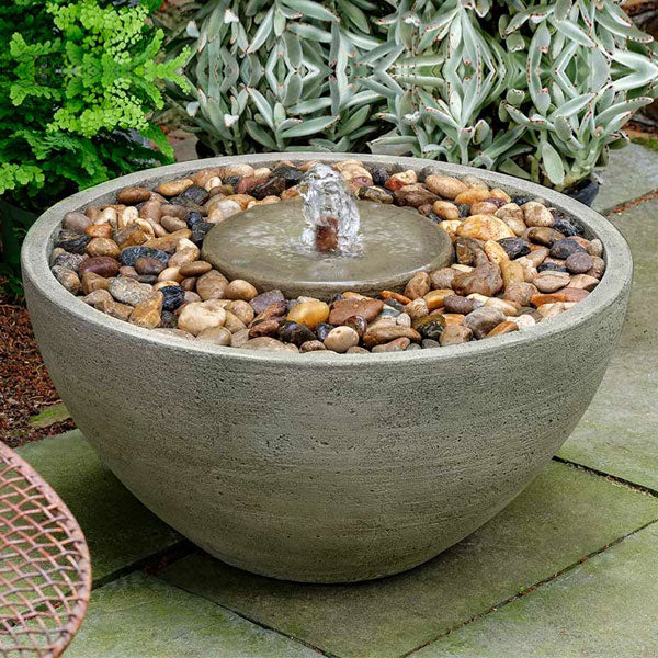 Campania Portola Pebble Fountain running