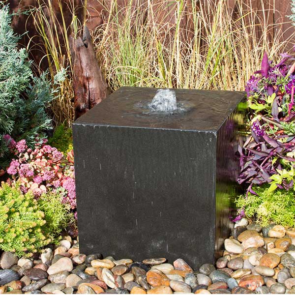 Blue Thumb Heiho Fountain Kit 18 x 18 x 18H on gravel in action