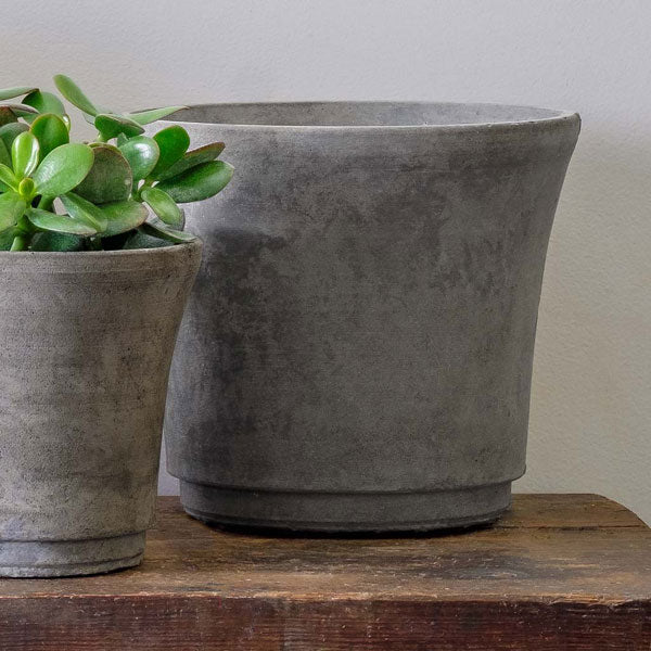 Campania International Cloche Planter, Small in grey against white backdrop