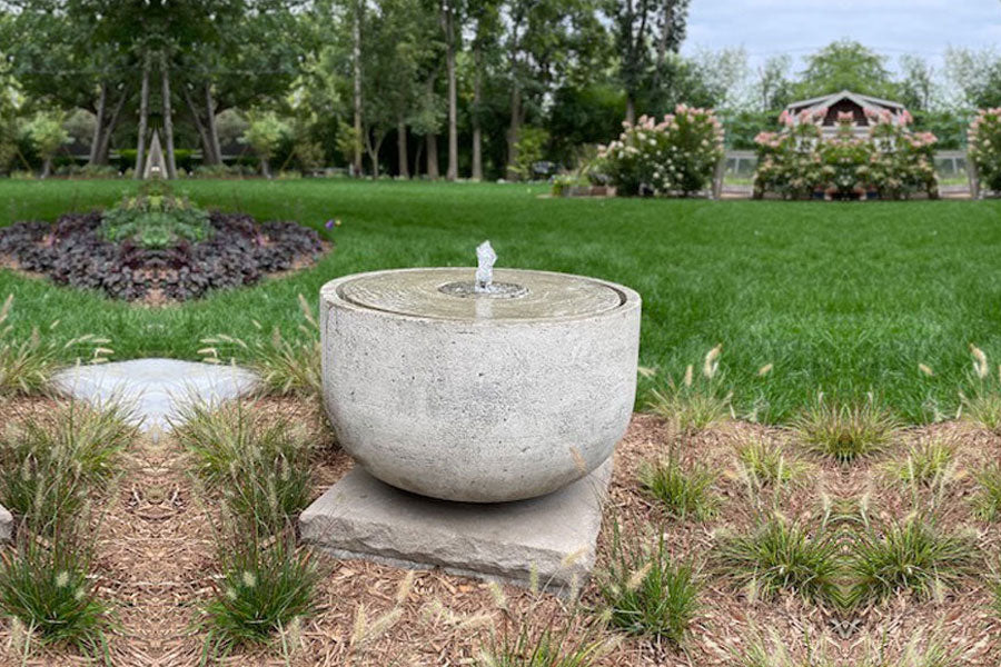 Echo Park Fountain in alpine stone in the backyard