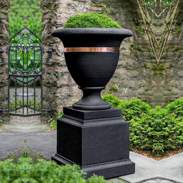 Large Classic Copper Banded Urn Planter Campania International – The