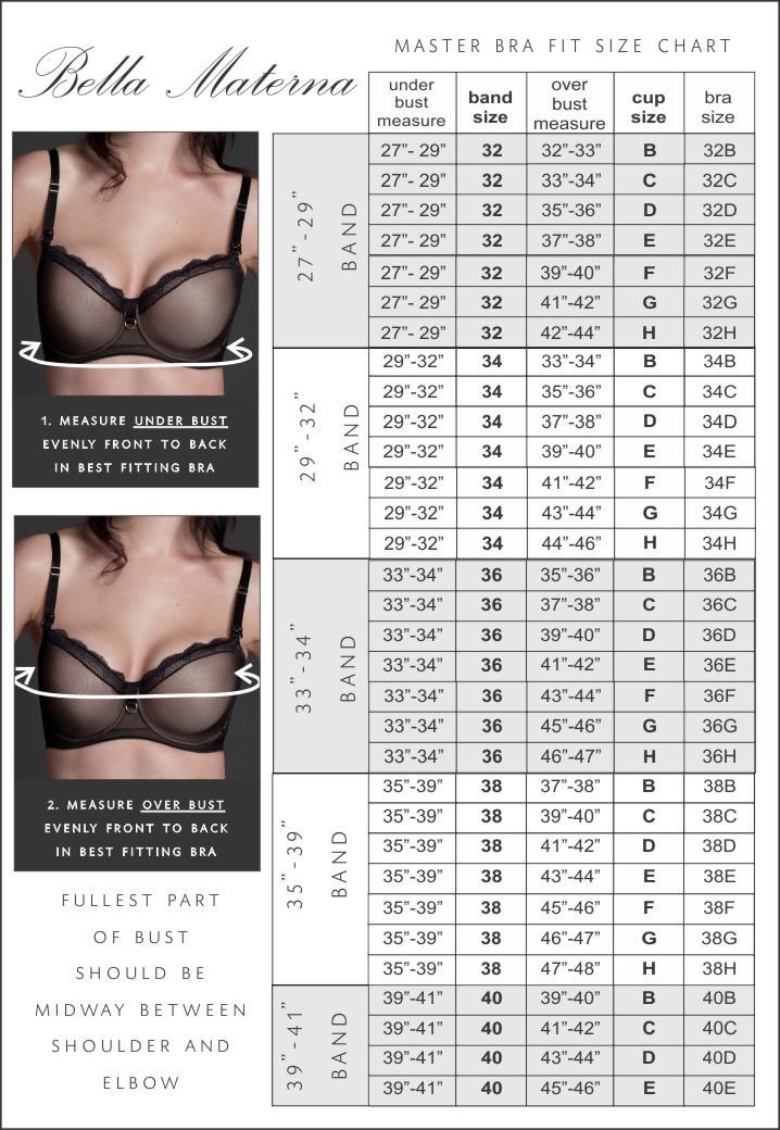 find a pretty nursing bra that features comfortable underwire support us bra size chart