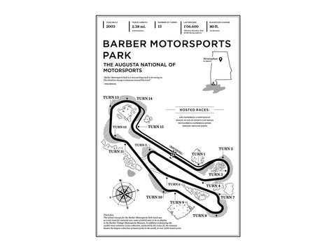 Barber Motorsports Park Art Print