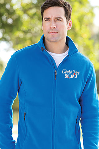 Monogram Teacher Fleece Jacket for Men Fully Embroidered With 