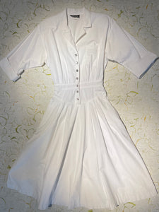 Vintage Cotton Buttondown Maxi Dress Size L