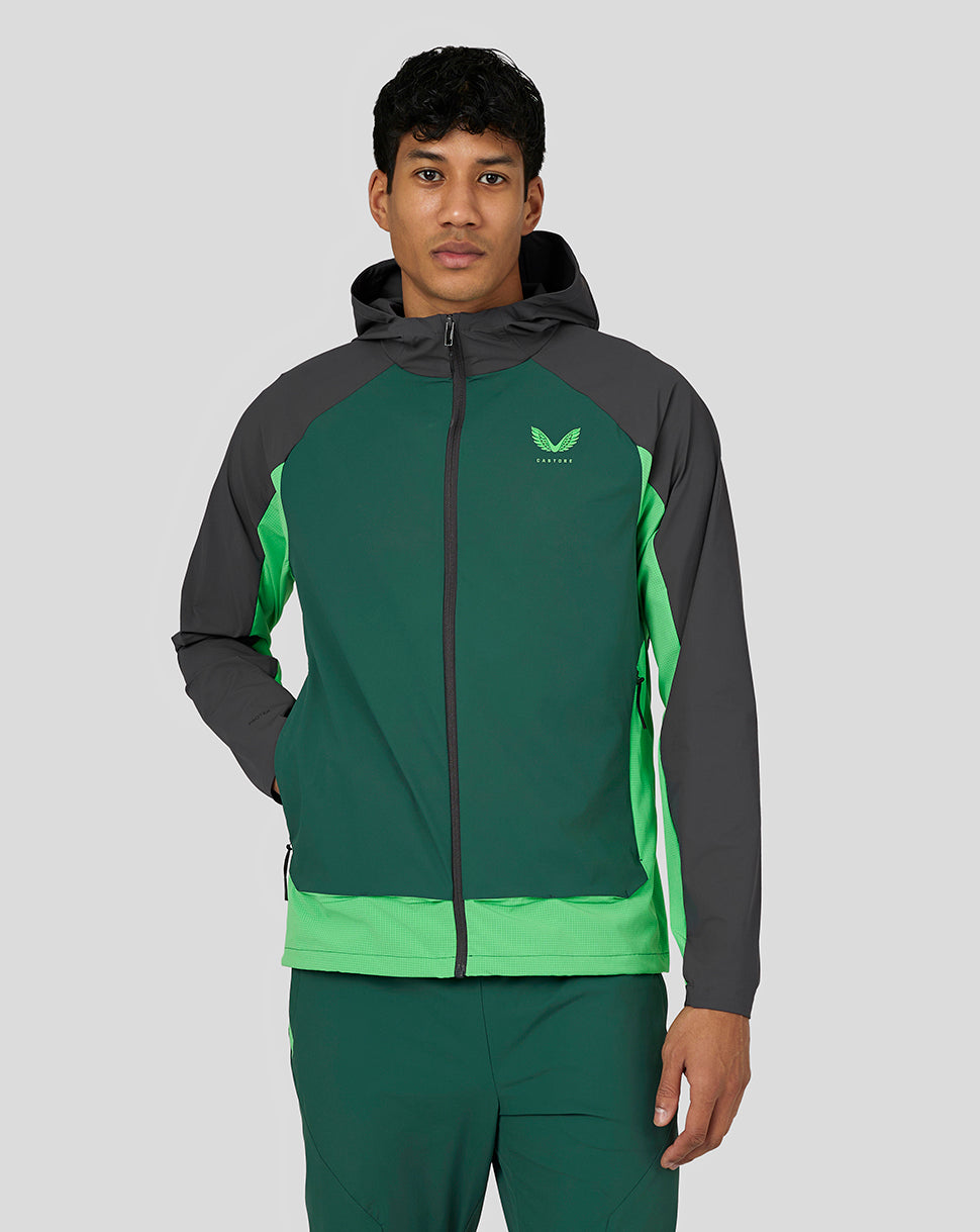 Men’s Flex Woven Jacket – Pine Grey/Green – Castore