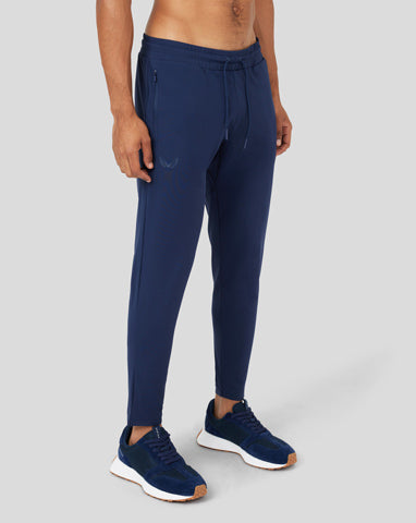 Mens navy joggers with zip pockets
