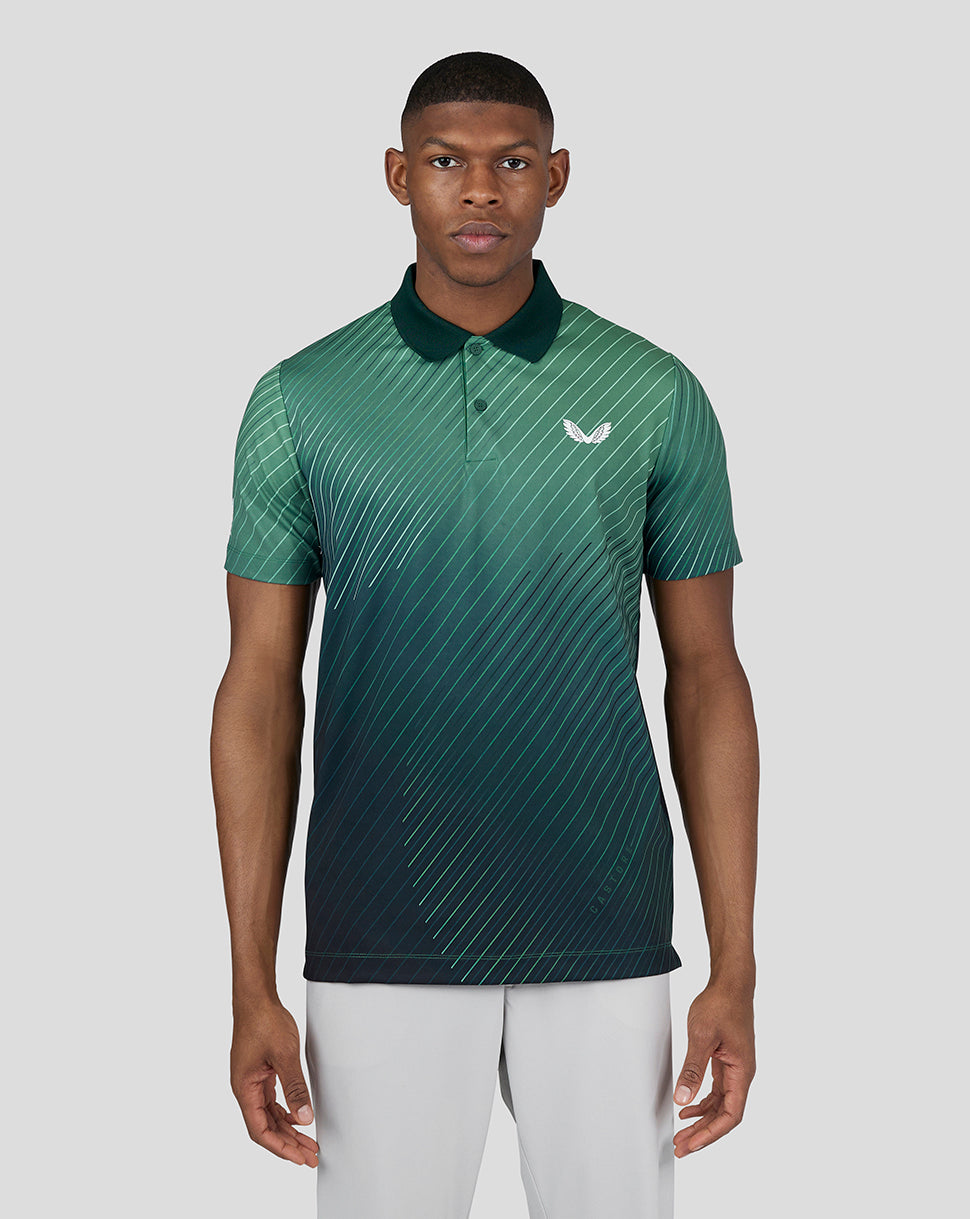 Golf Geo Print Polo - Hunter Green – Castore