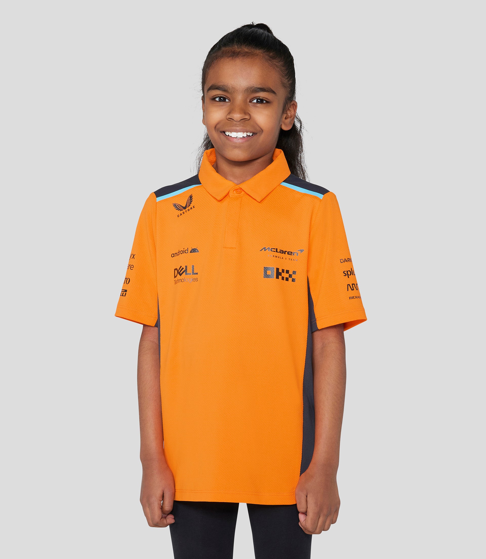 Junior McLaren Polo Shirt Piastri - Autumn Glory – Castore