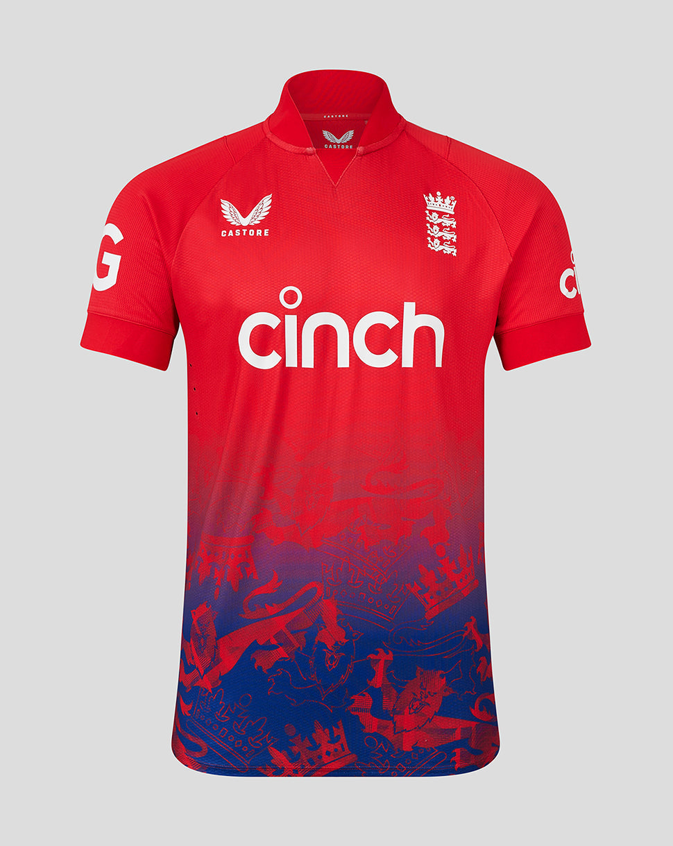 England Cricket Men's Pro IT20 Short Sleeve Shirt Castore