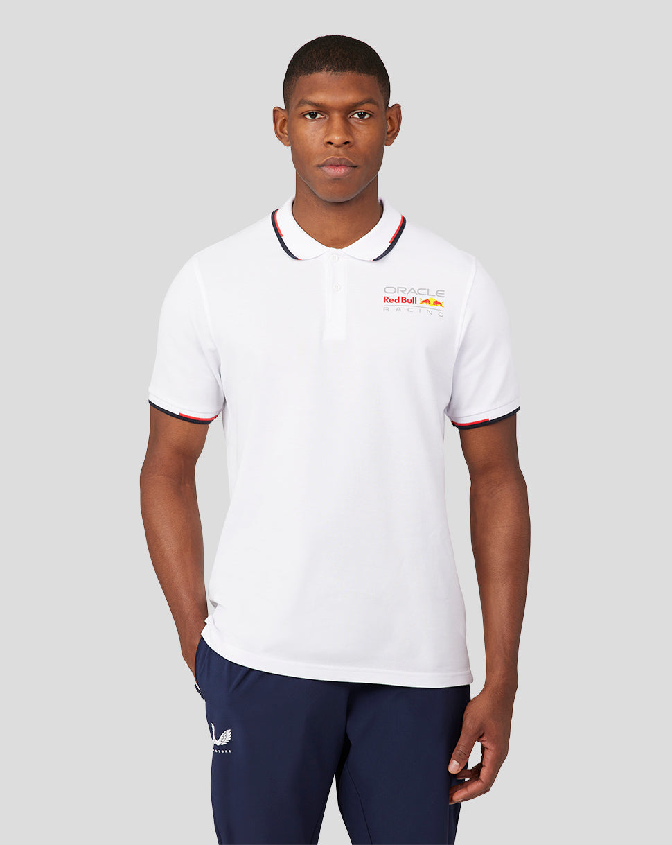 Oracle Red Bull Racing Unisex Core Polo Full Colour Logo - White – Castore