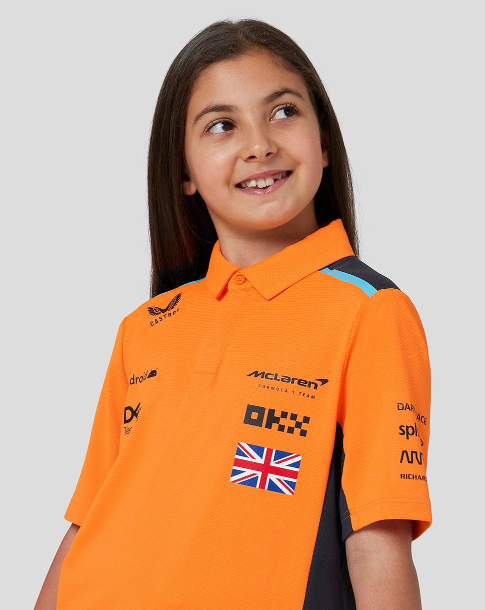 Junior McLaren Polo Shirt Piastri - Autumn Glory – Castore