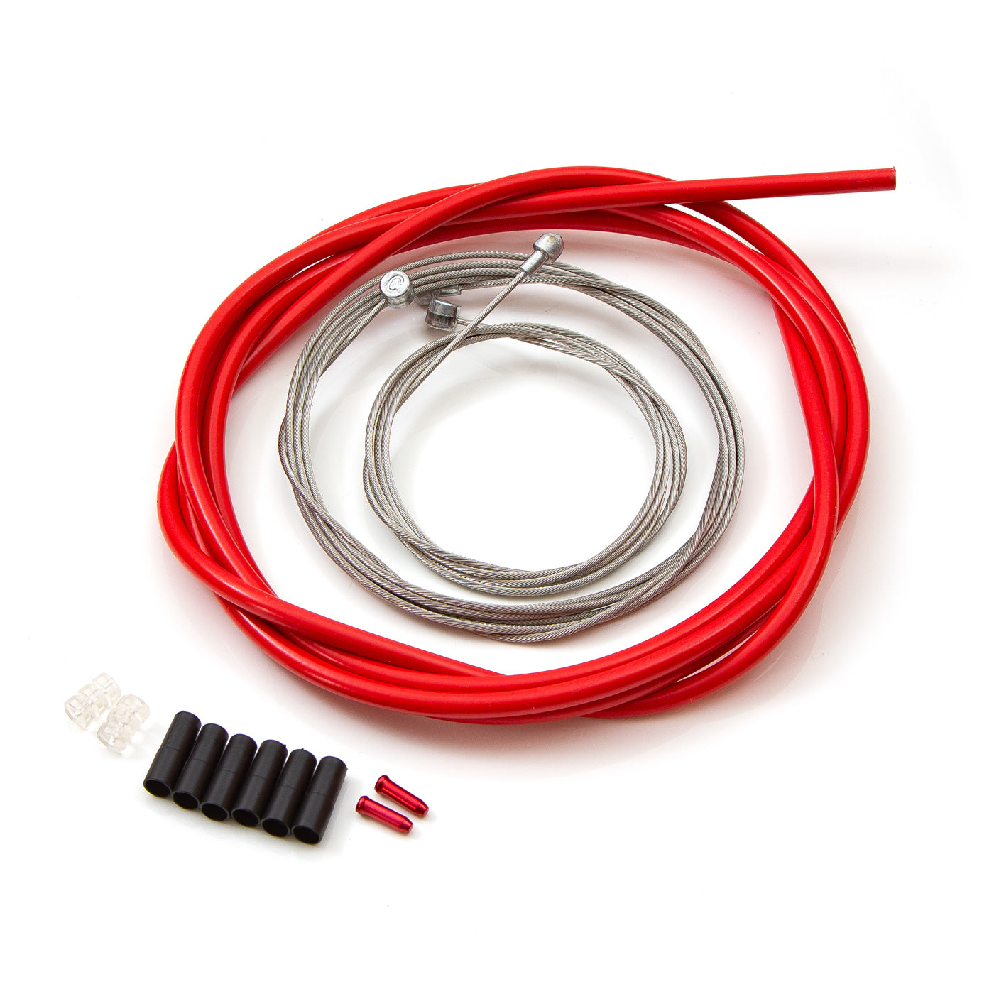 View Clarks Stainless Steel Brake Cable Kit Red information