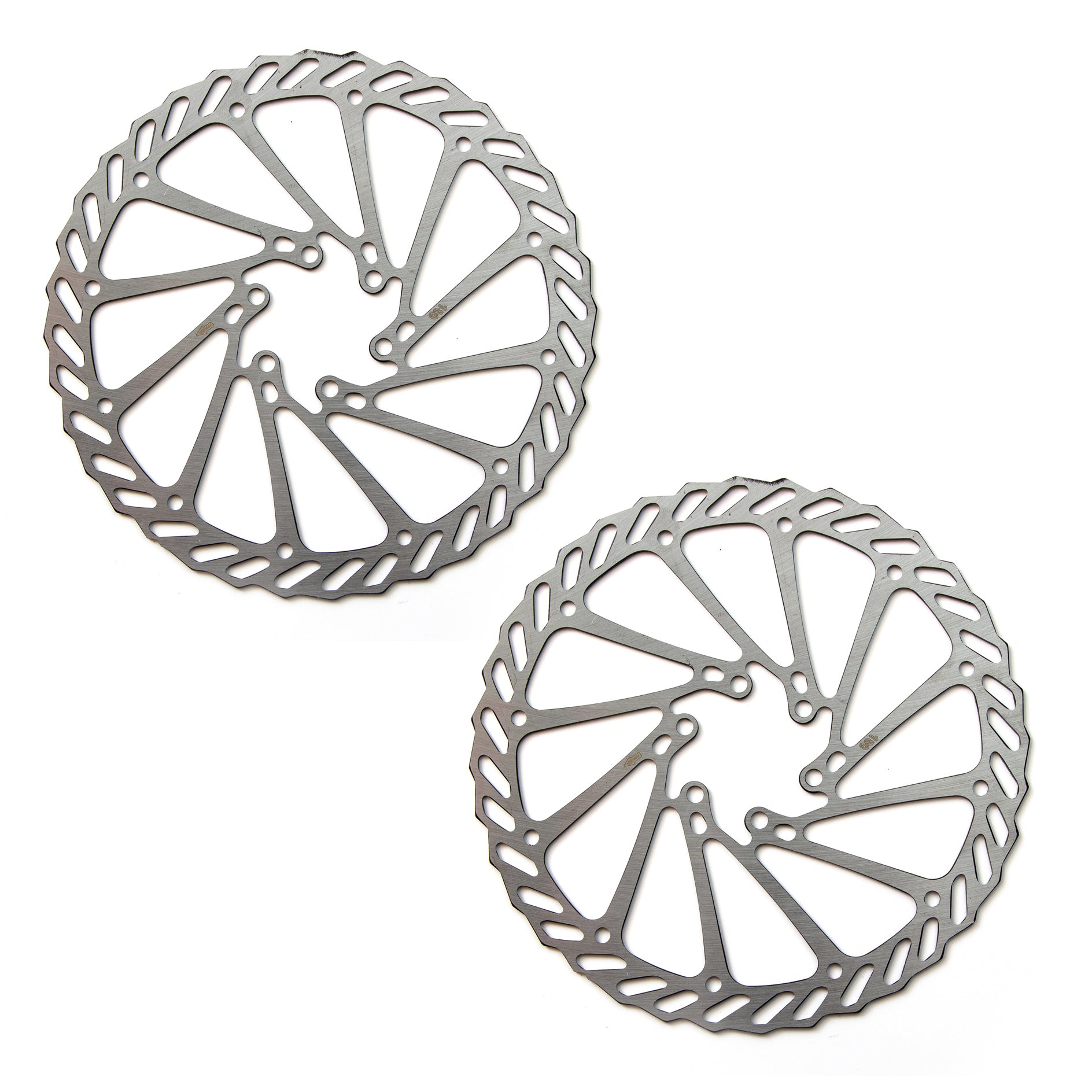 View Single Piece Rotors x 2 bike set 160mm x 2 Silver information