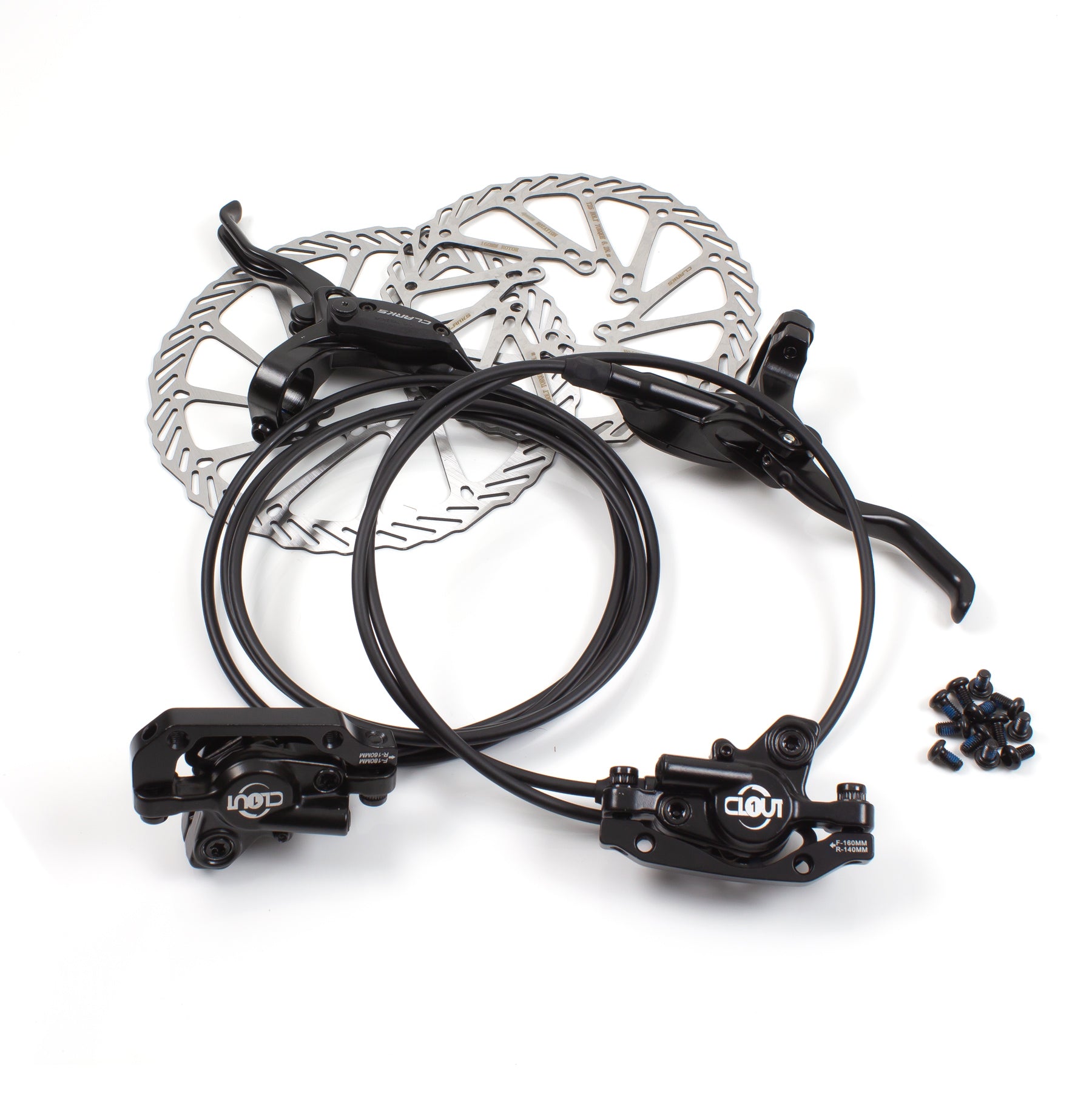 View Clarks Clout Hydraulic Disc Brake Set Front Rear 160mm Set information