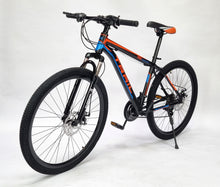 Load image into Gallery viewer, Mountain Bike 27.5, Full Shimano 21 Speed gears, Black, Orange &amp; Blue