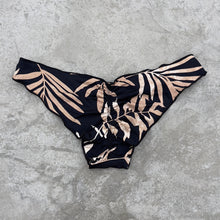 Load image into Gallery viewer, Bleached Leaves Black Lili Ripple Bikini Bottom
