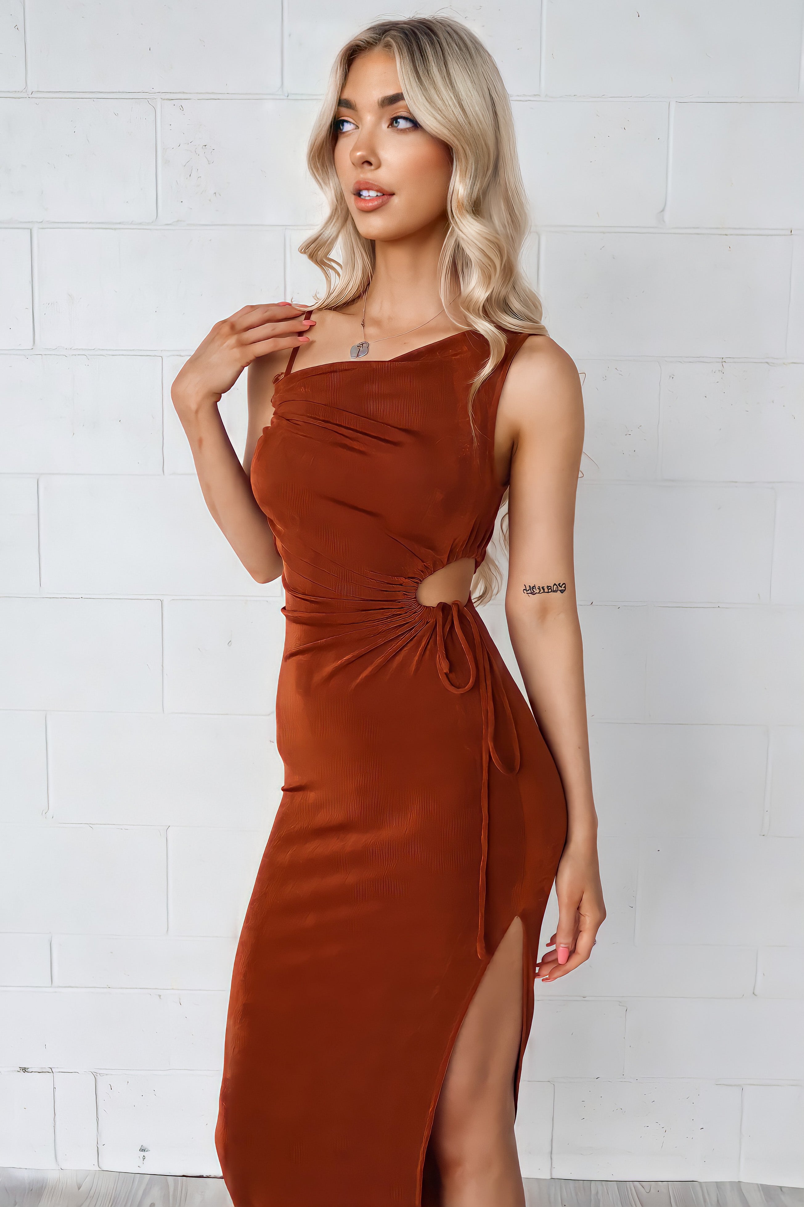 Madison Midi Dress - Chocolate