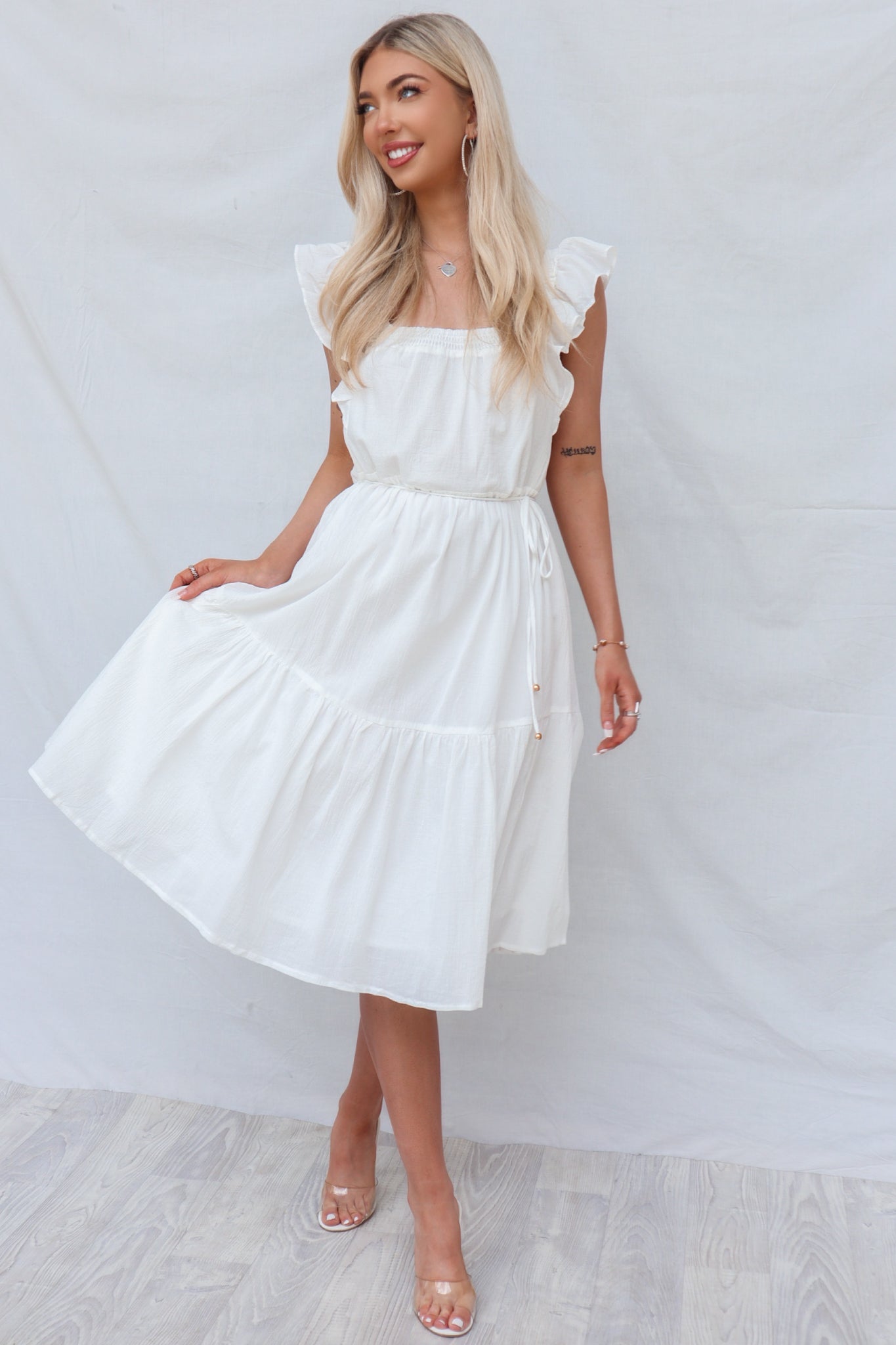 Kenzie Midi Dress - White