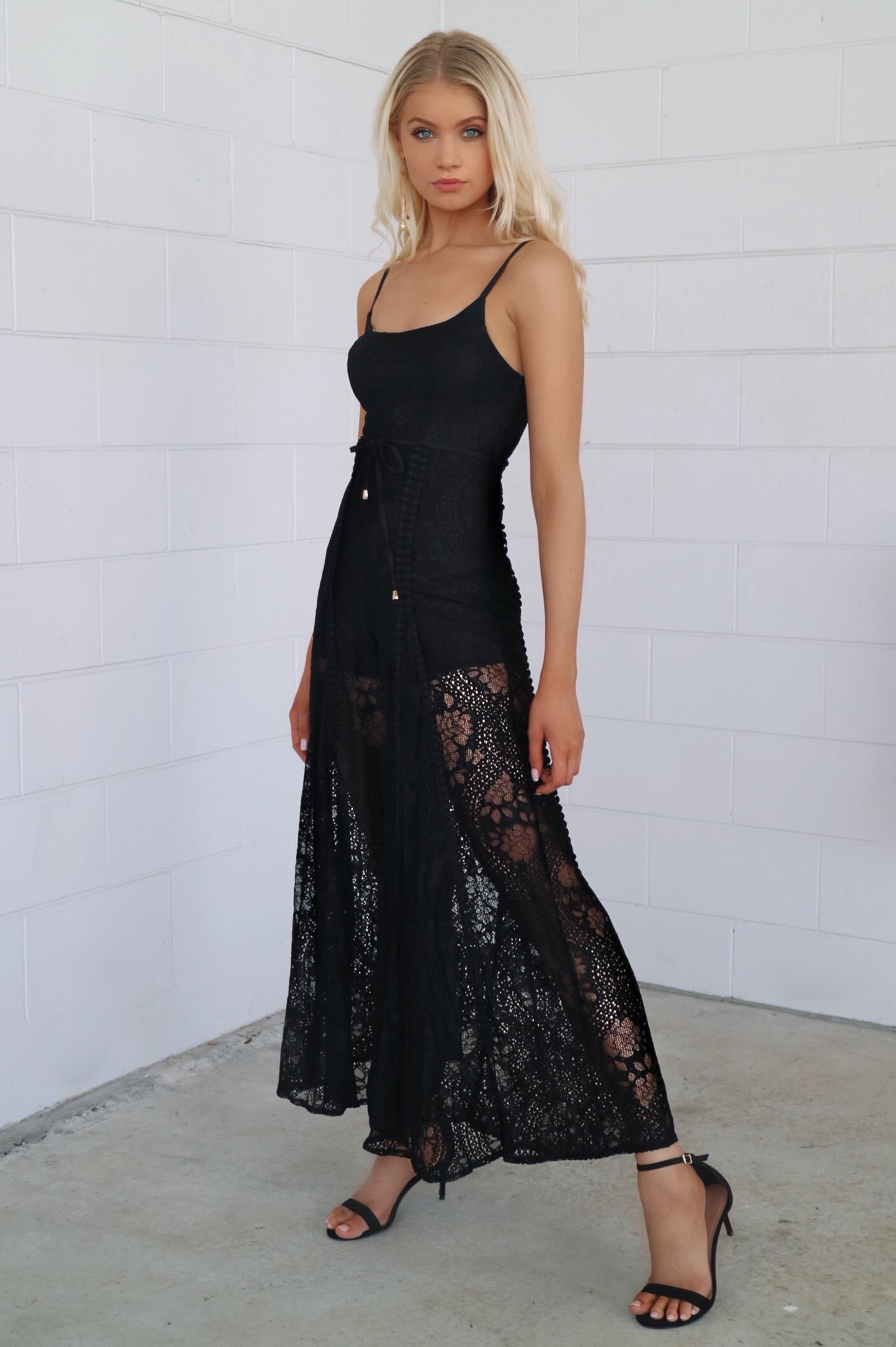 Leticia Lace Jumpsuit - Black