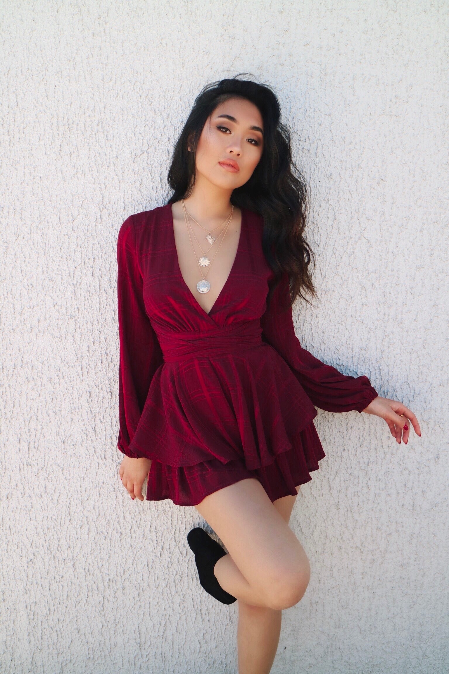 London Playsuit - Wine