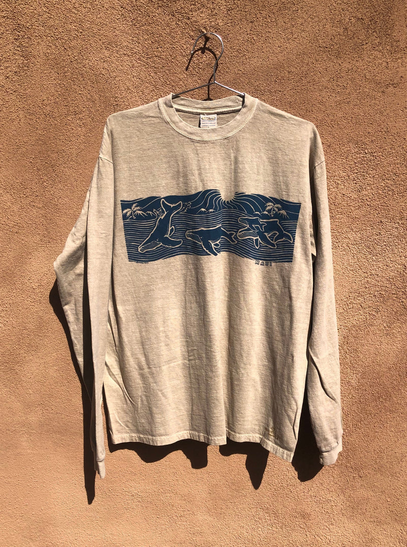 Tilladelse skrivestil sprede Vintage Maui Whales Long Sleeve T-shirt by Crazy Shirts – DESERT MOSS  VINTAGE
