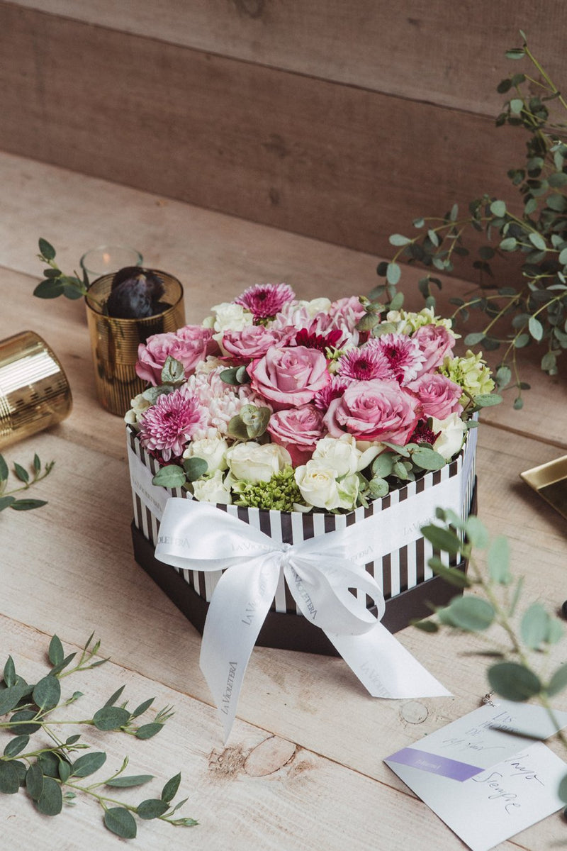 Caja con flores y con rosas  | Monterrey-SanPedro – La  Violetera Saltillo