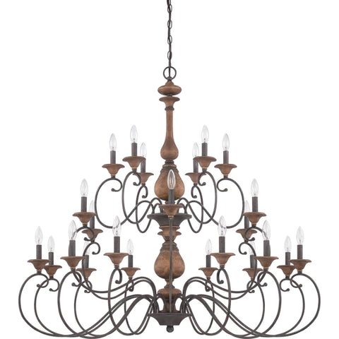 auburn candle chandelier by quoizel lighting