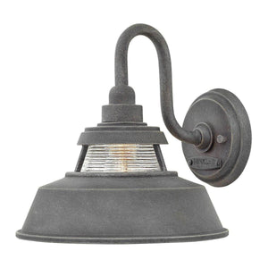 Troyer Outdoor Wall Light Aged Zinc