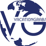 vacation grabs blue globe logo