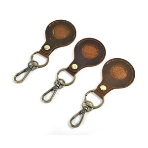 3-Piece Crazy Horse Leather Key Ring Soft Cowhide Keychains - VacationGrabs