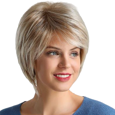 perruque blonde courte femme