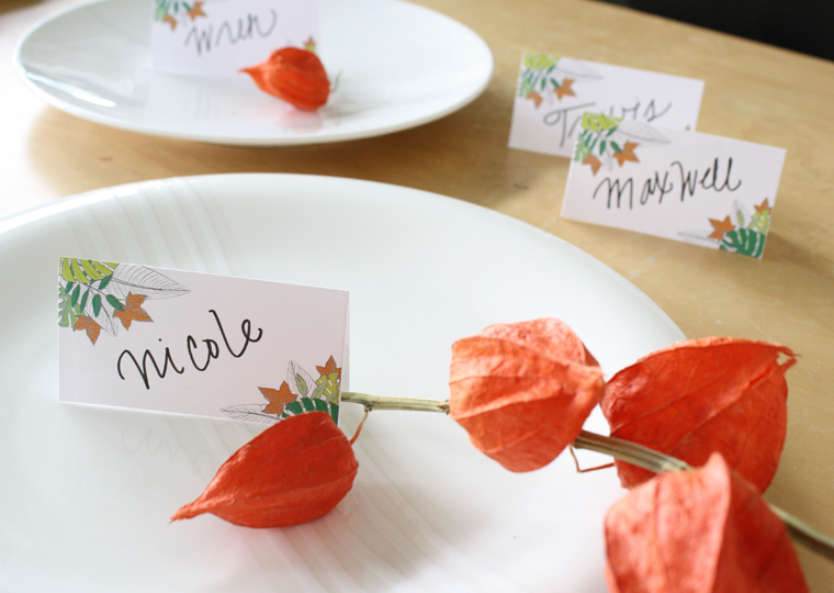 Fall Place Card