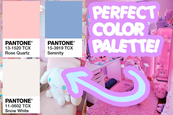 kawaii pink and blue color palette