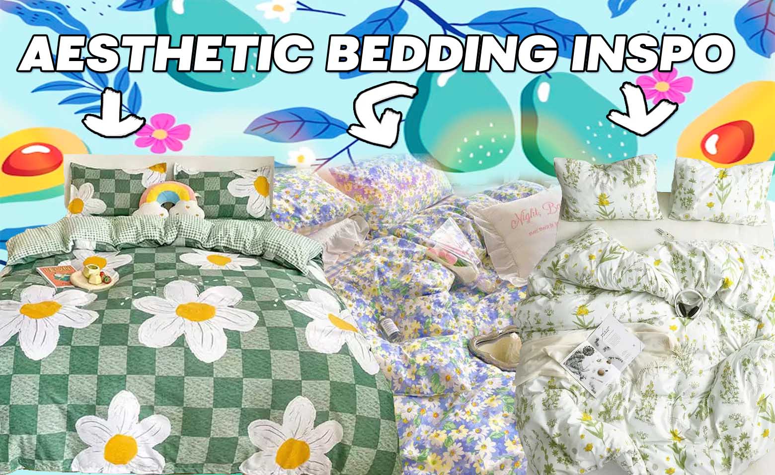 nature inspired bedding inspo