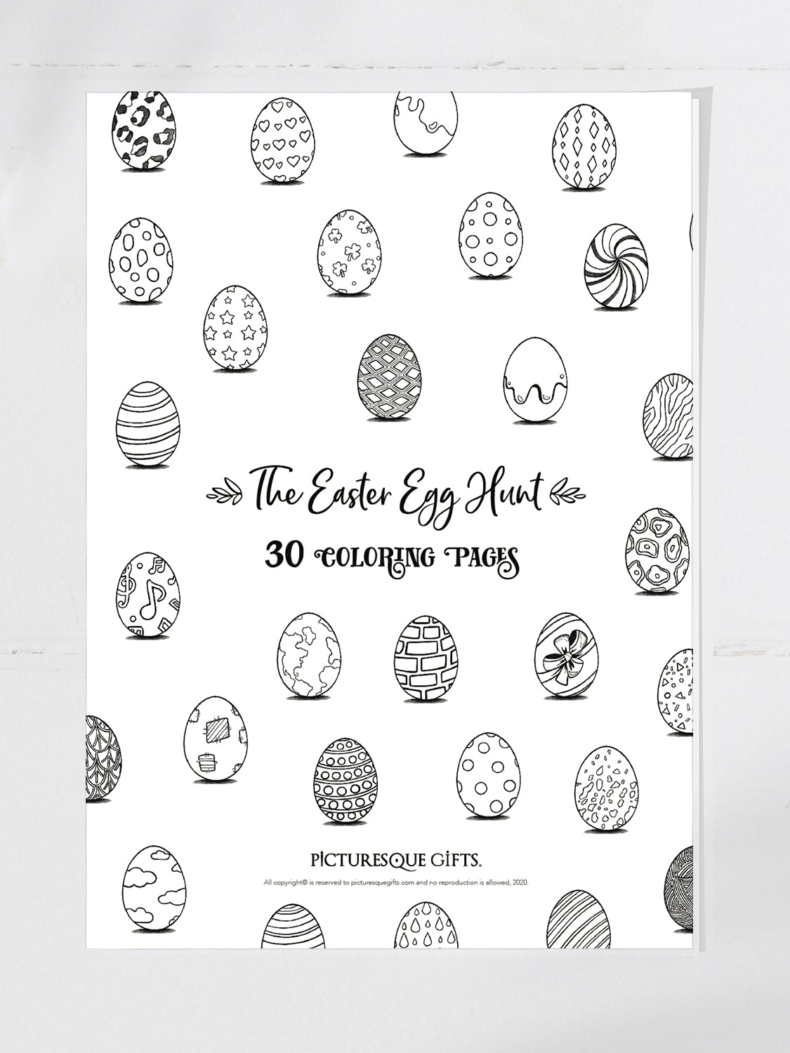 Easter Egg Hunt Printable Coloring Book For Kids Picturesque Gifts