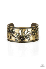 Load image into Gallery viewer, Paparazzi Accessories - Where The Wild Flowers Are - Brass Cuff Bracelet
