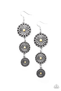 Paparazzi Accessories - Festively Floral - Yellow Earrings
