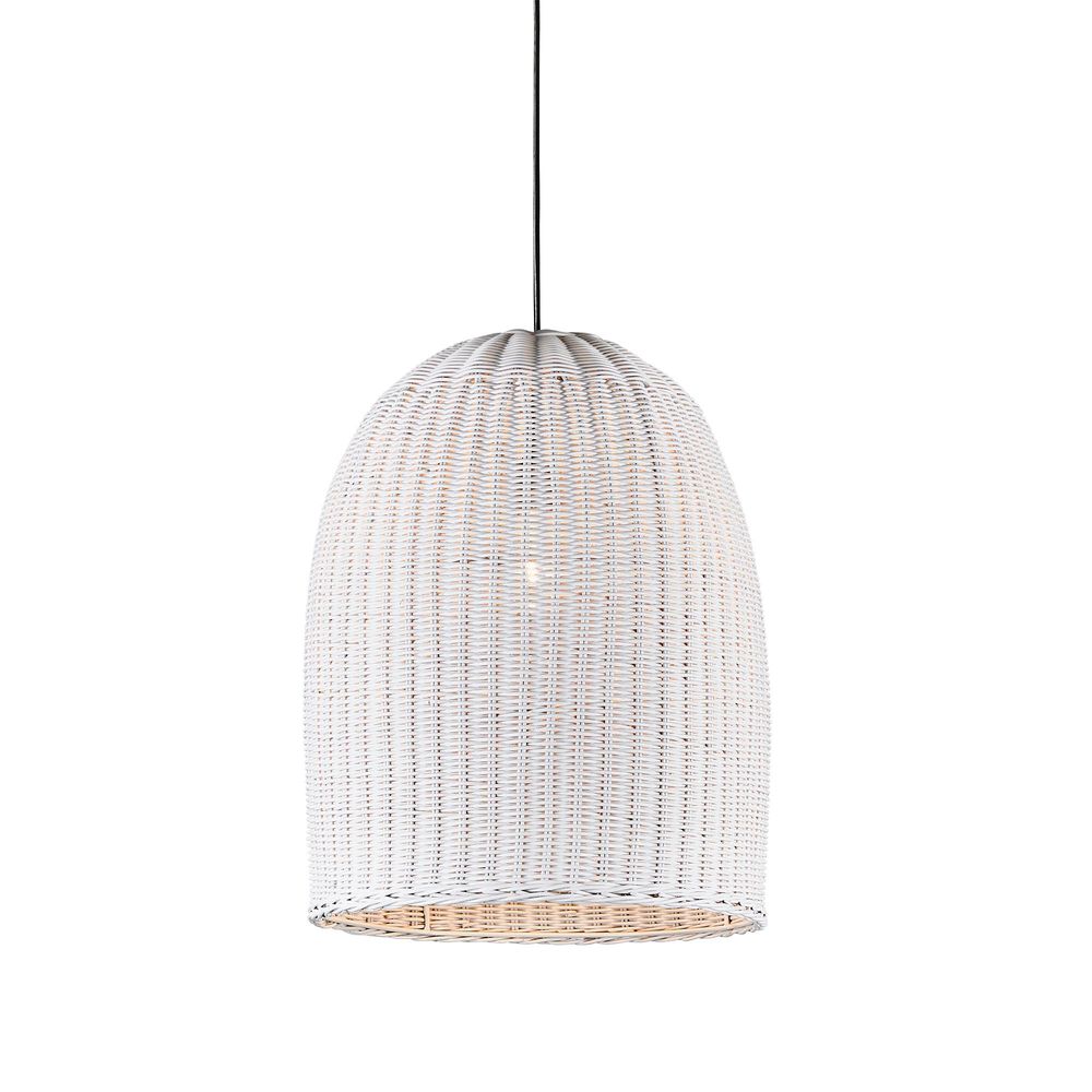 rattan bell pendant