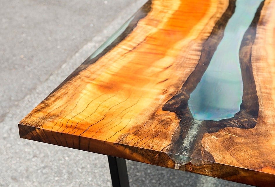 craft made of wood and epoxy resin