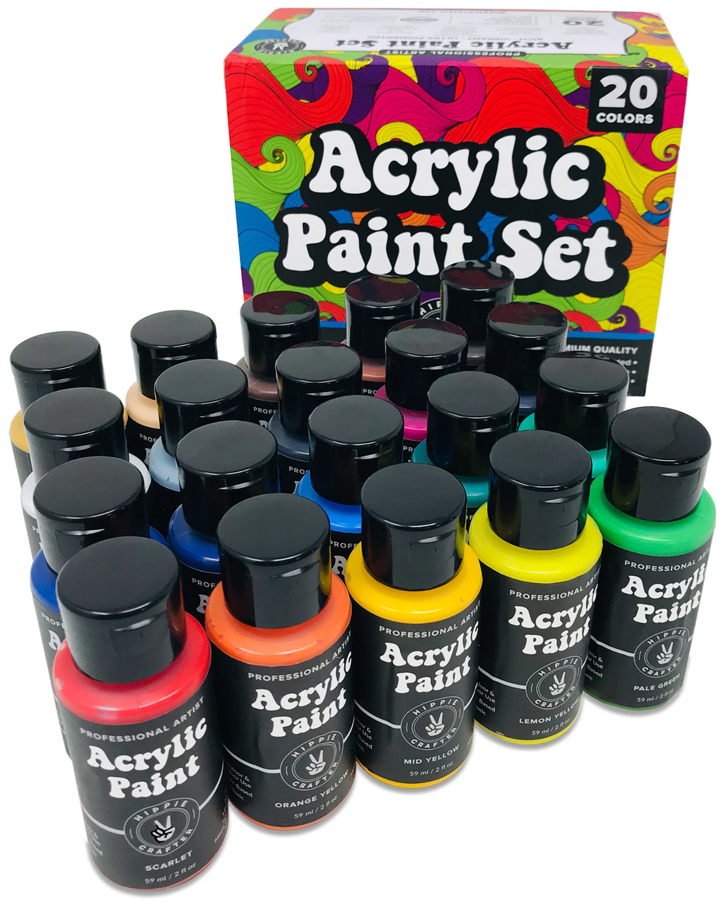 Permanent Fabric Paint for Clothes 24 Colors Bulk Kit Fabric Paint for Upholstery Outdoor Cushions Shoe Paint Decorating Medium Acrylic Fabric Paint